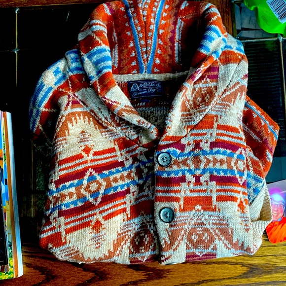 All Cotton shawl collar sweater NWOT